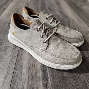 SKECHERS Men's Taupe Relenzo Sneaker Slip-On Shoe Size 12 Dress Shoe Business